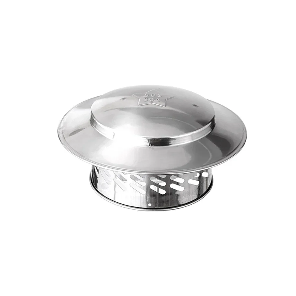 Stainles Steel Chimney Cap 80mm/110mm/160mm/220mm Exterior Wall Fresh Air Outlet Roof Pipe Exhaust Hood Ventilation Ducts