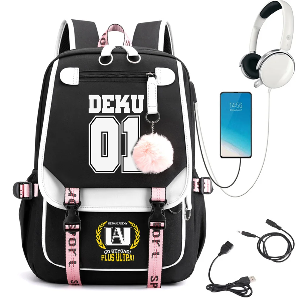 

Deku Print Backpack Bookbag Teenage Girls Laptop Rucksack Student School Bag Shoulder Bags My Hero Academy Boys Bagpack Mochila