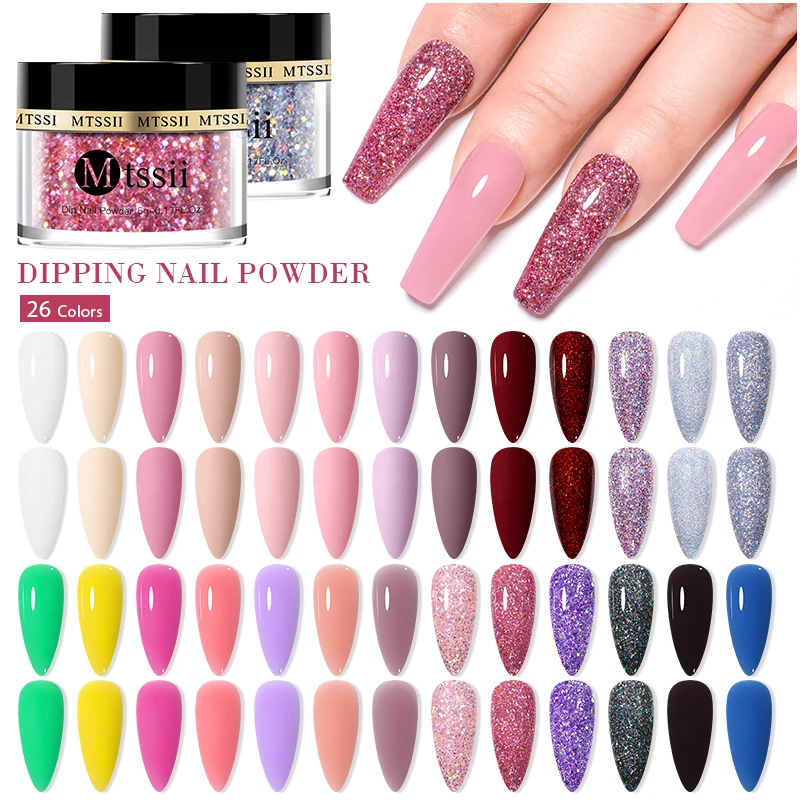 5g/10g Nail powder Nude Pink Dipping Nail Powder Sparkling Gradient Nail Glitter Dust Natural Dry Dip Chrome Art Decoration
