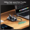 Yottamaster USB-C 3.2 Hub 7 Port USB Hub Powered 5V/3A USB 3.2 Gen2 10Gbps Data Hub for Laptops Surface Pro Portable Hard Drives 2