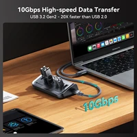 Yottamaster USB-C 3.2 Hub 7 Port USB Hub Powered 5V/3A USB 3.2 Gen2 10Gbps Data Hub for Laptops Surface Pro Portable Hard Drives 2