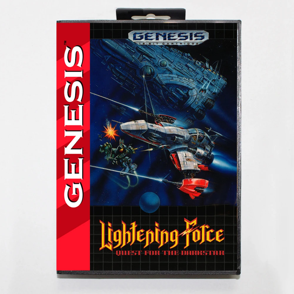 Lightening Force Md Game Card Con Scatola Usa Personalizzata Per Console Sega Megadrive Genesis A 16 Bit