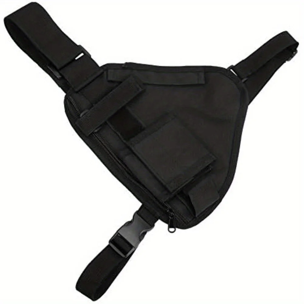 Borsa pettorale regolabile, 10.2 x6.69 pollici walkie-talkie borsa pettorale portatile borsa a tracolla regolabile con tracolla nera - immagine 3