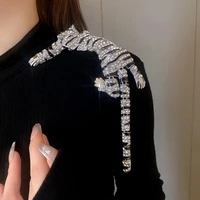 New Vintage Hyperbole Rhinestones Large Tiger leopard Shoulder Decor Brooches Men Women Unique Design Party Jewelry Accessory 4