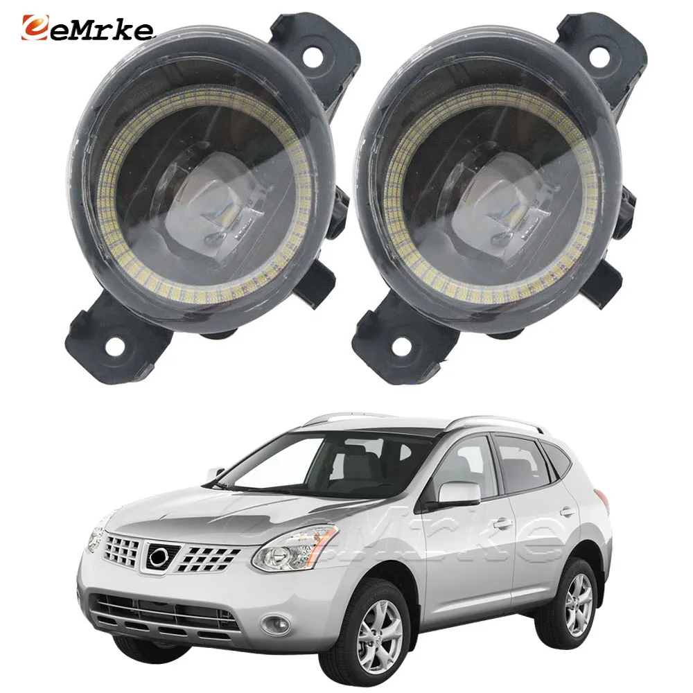 

Led Angel Eye DRL Daytime Running Lamp for Nissan Rogue 2008 2009 2010 Fuga Terra Versa Juke Car Fog Lights Assembly Headlights