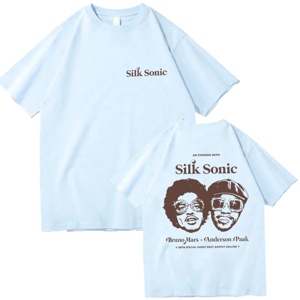 thumbnail image 1 of Camiseta de seda de Bruno Mars Sonic Regalo para fans de Bruno Mars Merchandising musical de Bruno Mars Camisetas unisex, 1 of 5