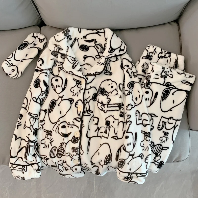 

Miniso Snoopy Plush Pajamas Winter Home Clothing Cartoon Lovable Can Be Worn Externally Cute Girl Birthday Gift For Girlfriend