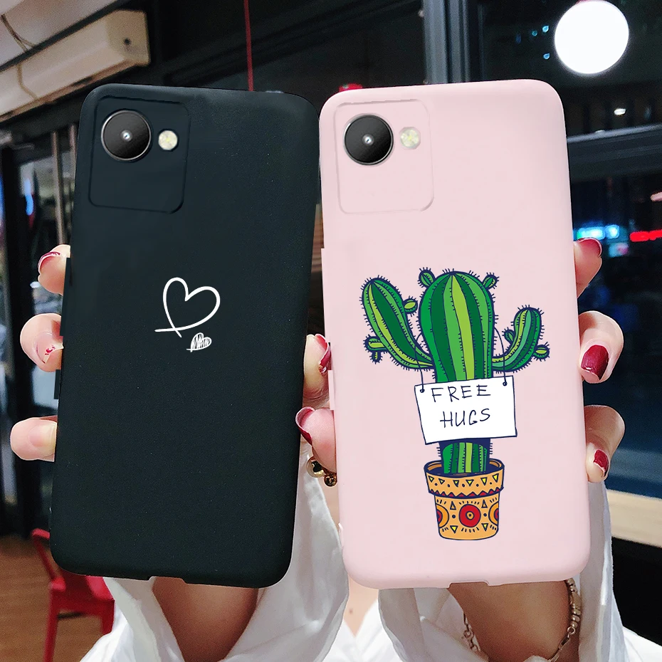 Cover Realme C30 Custodia E Vetro,Morbido Bordo Case