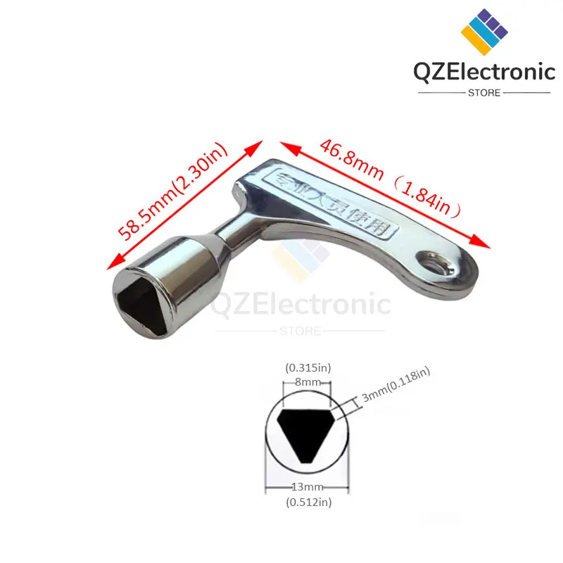 1pcs Universal Mmulti-functional internal triangle key wrench elevator water meter electric control cabinet electric meter valve