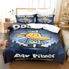 3D Print Cartoon Dog Man Bedding Set Quilt Bed Cover Comforter Duvet Cover Pillow Case 2-3 Pieces Sets Kids Adult Bedroom Decor 6