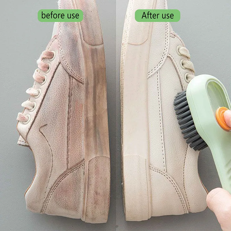Multifunction Automatic Soap Liquid Adding Shoe Brush Soft-bristled Clothes Brush Clothing Board Soap Dispenser