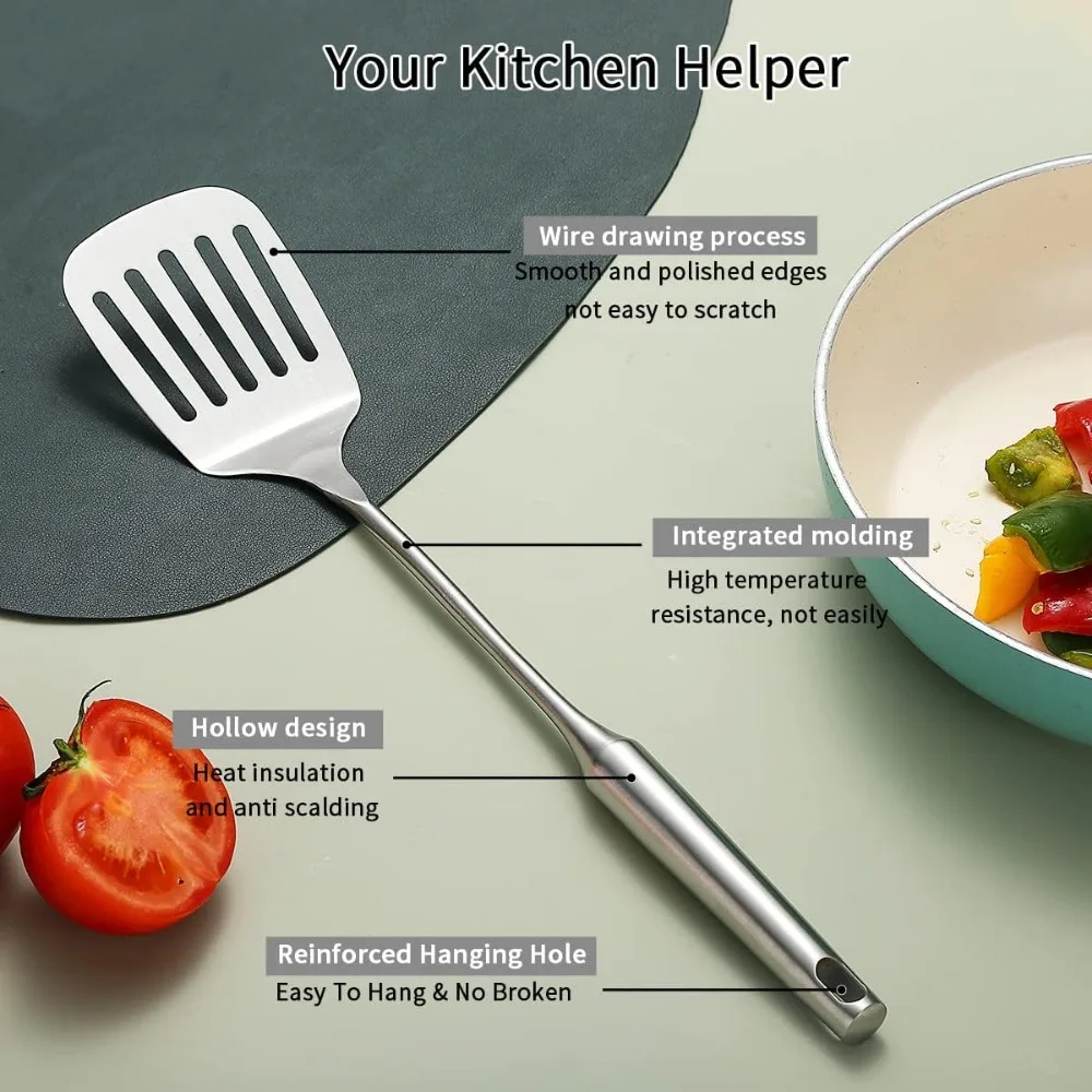 Stainless Steel Kitchen Shovel Spatula Non Stick Cookware Dishwasher Cleanable Easy To Clean Ideal Cookware kitchen utensils