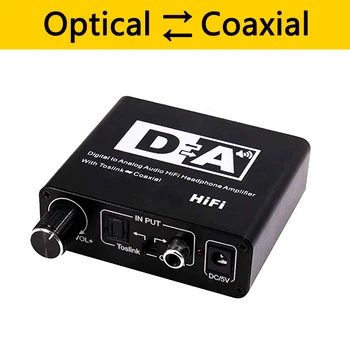 지지대 하이파이 DAC 디지털 아날로그 오디오 변환기, 헤드폰 앰프, Toslink, 광 동축 출력, 휴대용 DAC, RCA 3.5mm