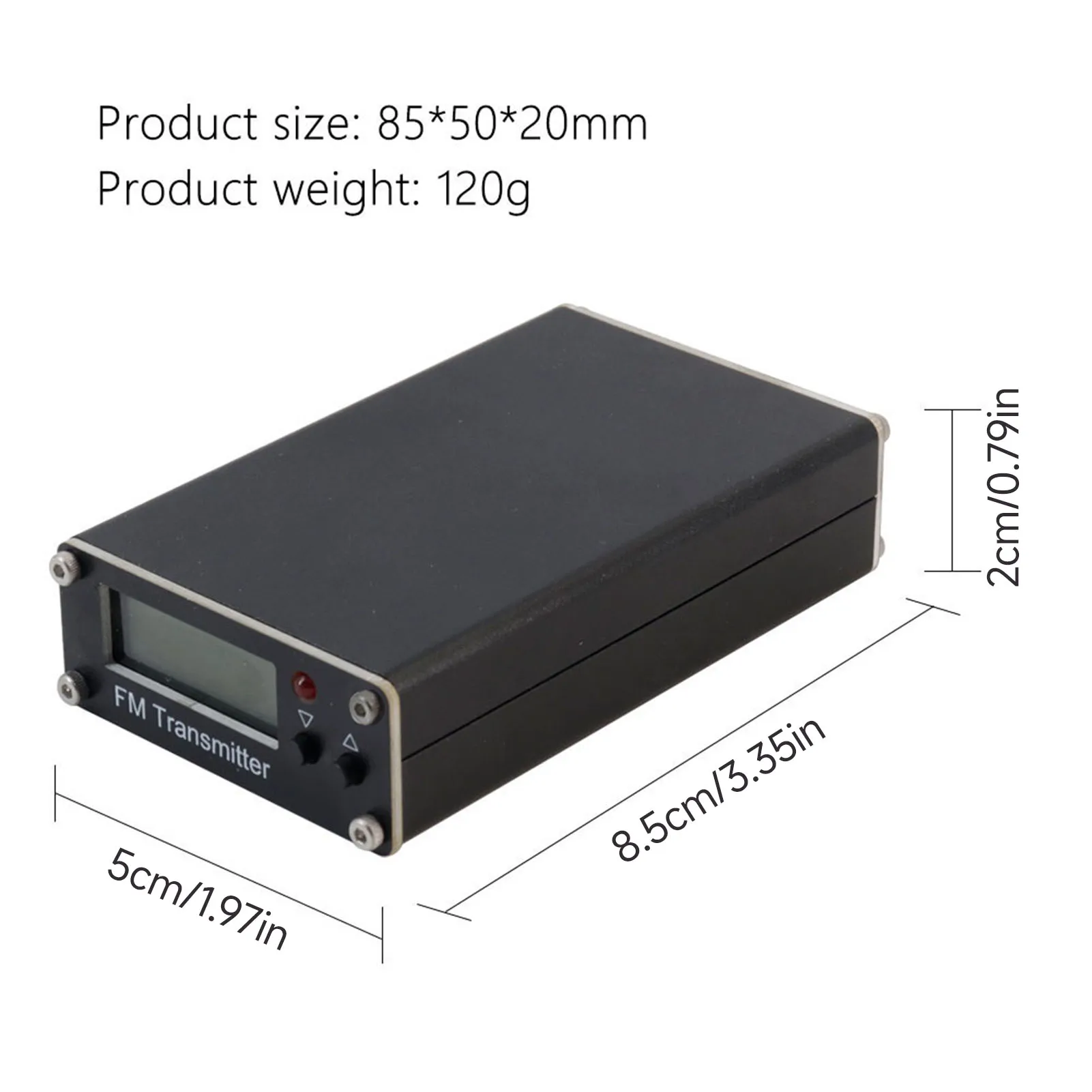 Premium Digital Display Stereo FM Transmitter with 2000m Range