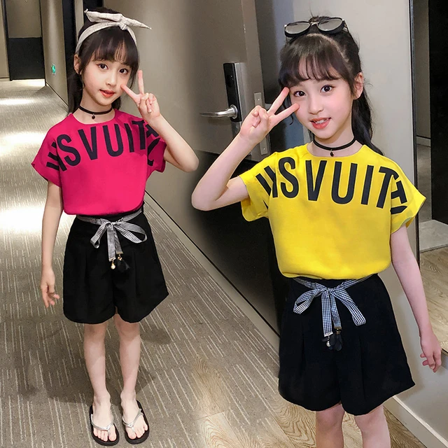 Girl Clothing Set Summer Teenage Girls  Teen Girls Clothing Summer Outfits  - Kids - Aliexpress