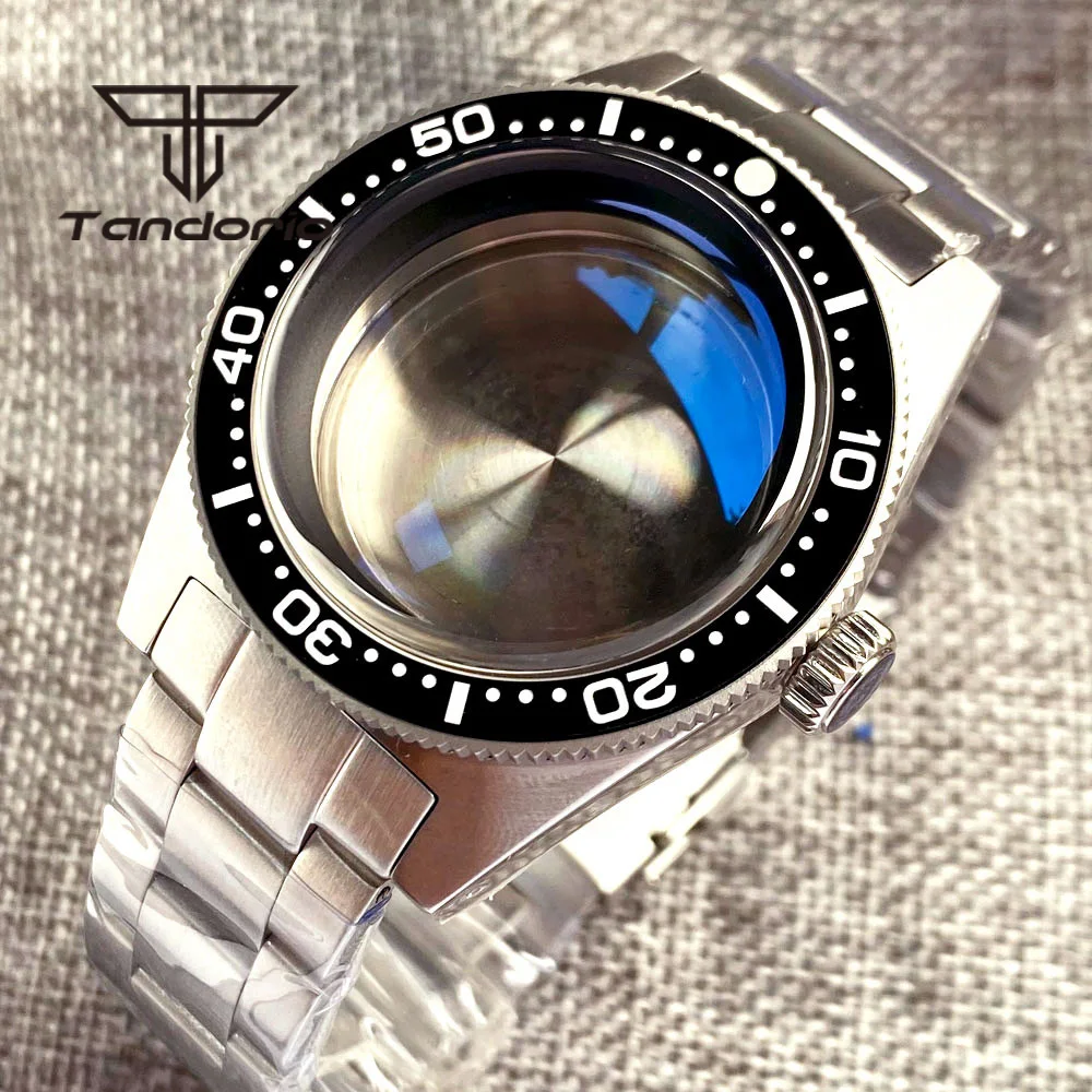 

62mas 300M 41mm Dive Watch Case Bracelet Fit NH35 NH36 NH34 ETA2824 PT5000 Domed AR Sapphire Crystal 120 Clicks Ceramic Bezel