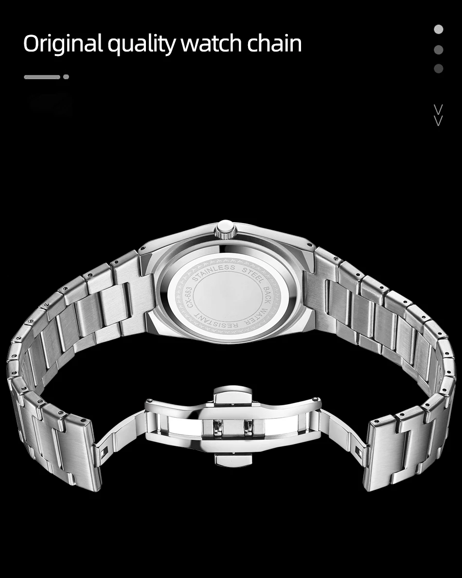 CHENXI Luxus Mann Uhr Business Casual Wasserdicht Leucht Datum Quarz Uhren Edelstahl männer Armbanduhr Hohe Qualität – Detail 11