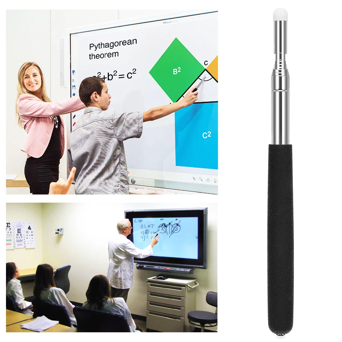 Mini Teacher Pointing Stick For Teacherss Telescopic Retractable Extendable Whiteboard Hand Hand Pointer