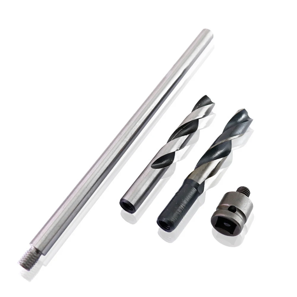 

2pcs Carbon Steel Drill Bit Set 14mm Shank With Adapter For Electric Wrench For Composite Boards Wood Products Hand Tool Parts