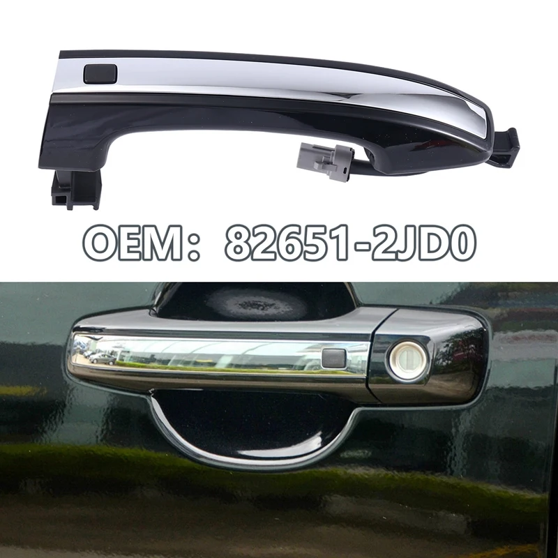 

Car Front Chrome Outside Door Handle LH RH Parts For KIA Borrego Mohave 2008-2015 Exterior Door Handle Have Button 826512JD00