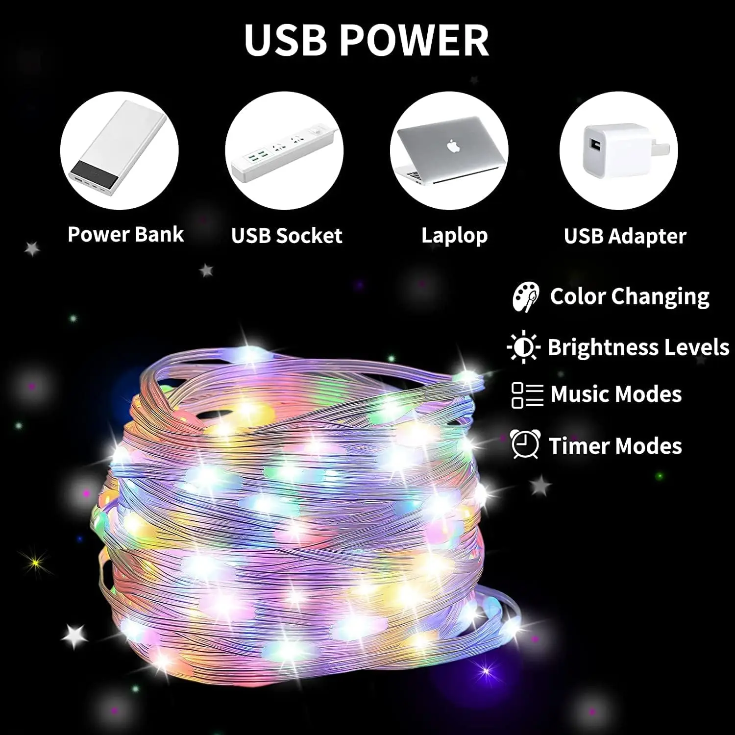 Bluetooth LED Strip Lights RGB LED String 20m 10m 5m DIY Smart IC APP Remote Fairy Lights Garden Party Christmas Wedding Decor