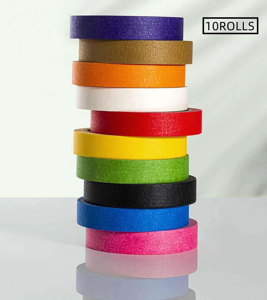 Masking Tape Wide Roll, Colored Adhesive Tape, Masking Tapes School