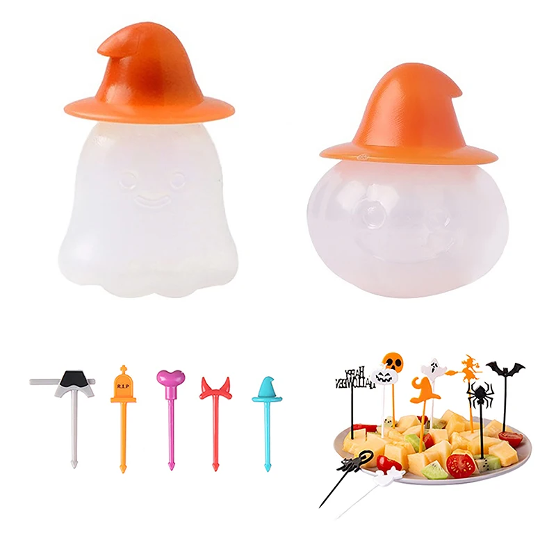 

Бутылка для приправ и соуса на Хэллоуин, портативная бутылка для томатного кетчупа, салата, туалетной ершика, вилка для фруктов на Хэллоуин