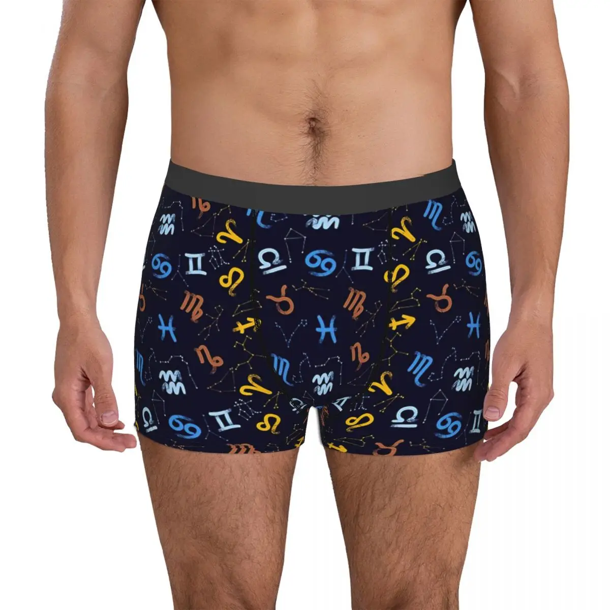 Constellation Men's Boxer Briefs Shorts Men Underpants Cartoon Anime Funny Men's Panties Soft Underwear For Men
