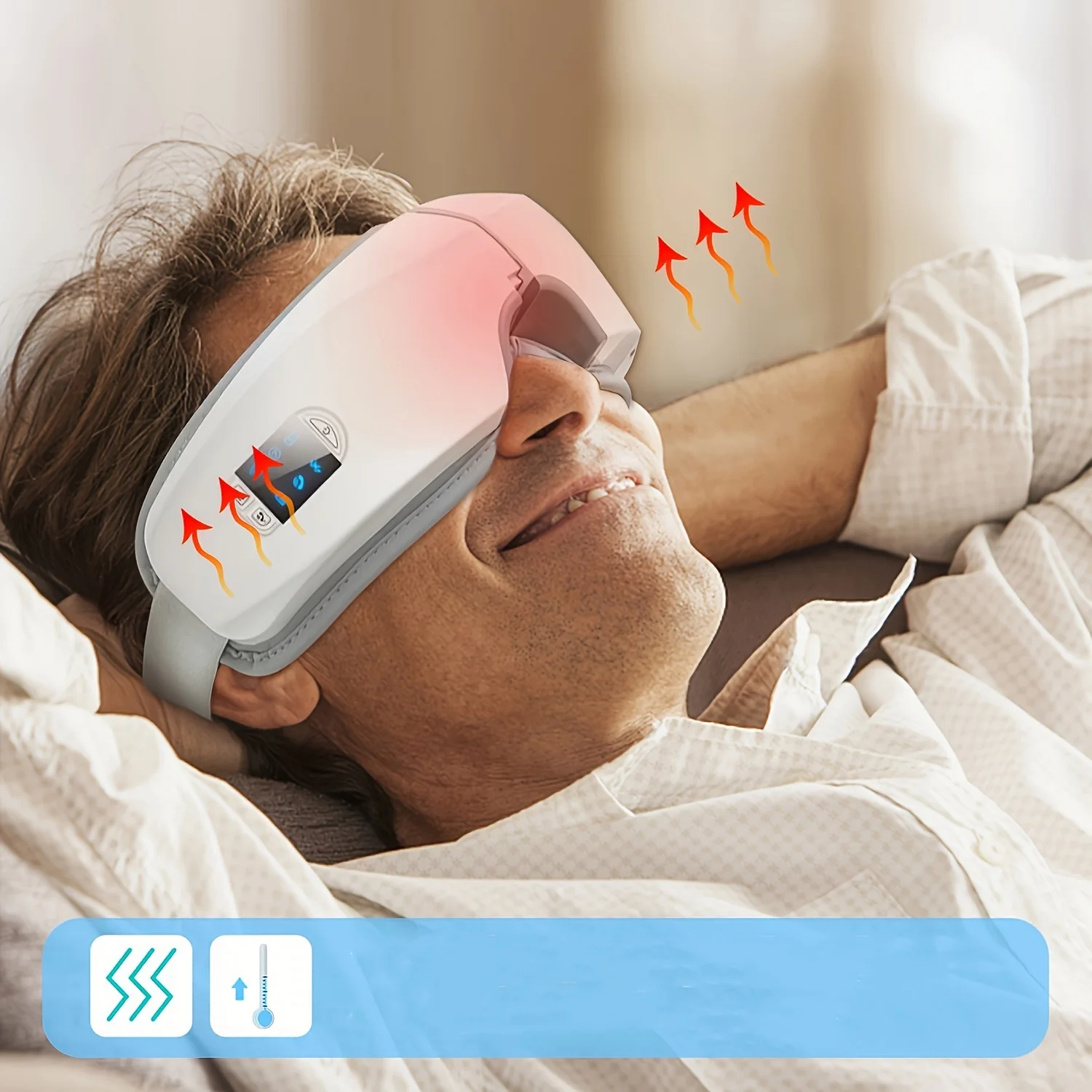 

Массажер для глаз 4D, умный многофункциональный массажер для глаз, популярный компрессионный музыкальный массажер для глаз, подарки для женщин и мужчин, вибромассажер