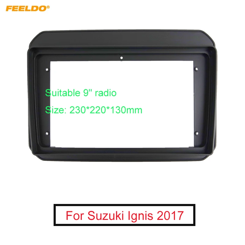 

FEELDO Car 2Din Audio Face Plate Fascia Frame For Suzuki Ignis 9" Big Screen Radio Stereo Panel Dash Mount Refitting Kit