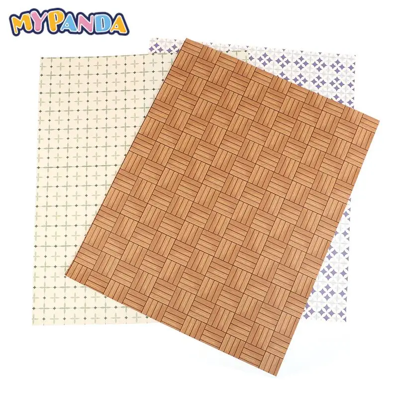 

1:12 Dollhouse Miniature Floor Wallpaper Floor Mat Scene Background Pad Model Home Decor Toy Doll House Accessories