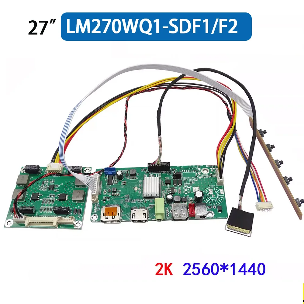 27 LM270WQ1-SDF2/LM270WQ1-SDF1 DP HDMI 신호 입력 2560*1440용 2K eDP LCD 드라이버 보드 키트