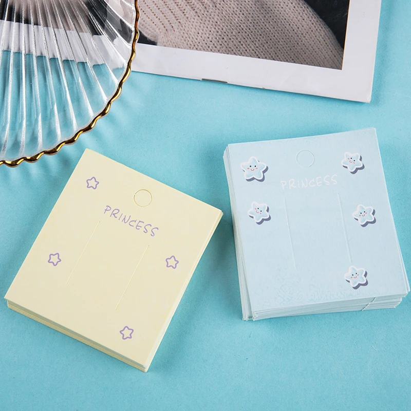 50Pcs 7*7CM Blank Hair Clip Paper Cards Hair Accessor Jewelry Display Card Fashion Hair Clip Holder Packaging Headwear Card