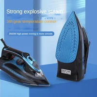 Iron,Steam Iron for Clothes 2600 Watt Wet and Dry Electric Iron, Anti-Drip,Ceramic Soleplate,Fast Heat Remove Wrinkle Of Clothes 1