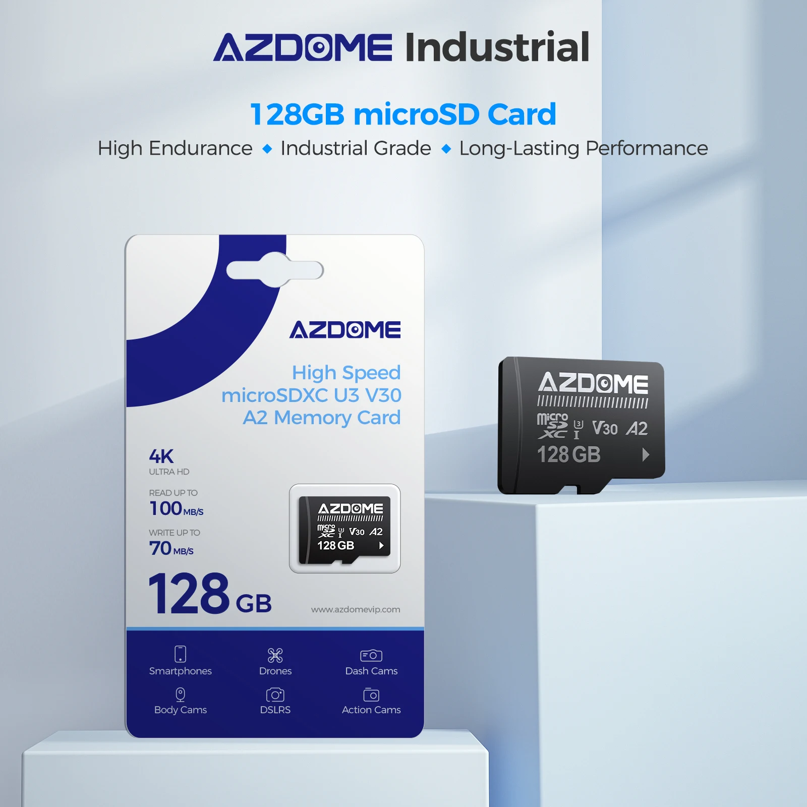 1/2 pces original azdome cartão micro sd 256gb 128gb 64gb 32gb