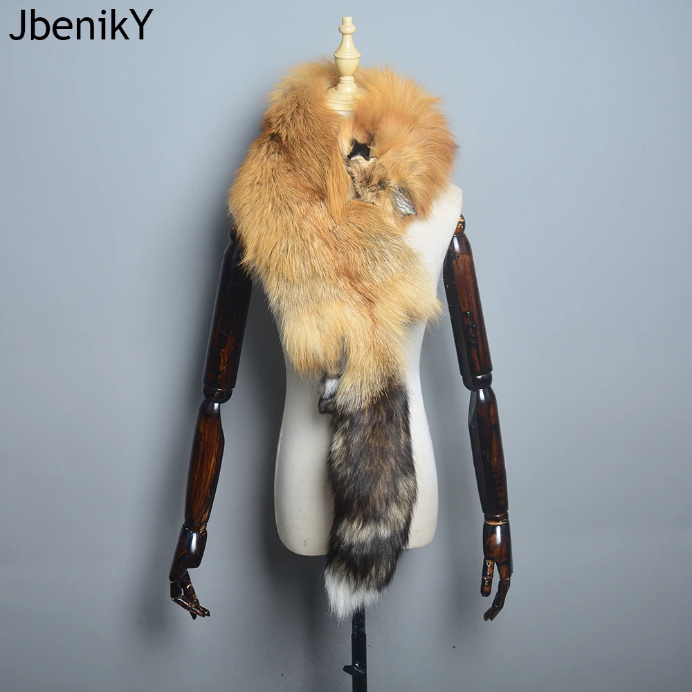 New Women's Party Luxury Real Fox Scarf High-End Men's Fox Fur