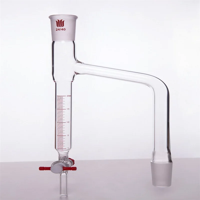 synthware-water-separation-distillation-receiving-tube-10ml-20ml-joint-24-40-ptfe-valve-borosilicate-glass