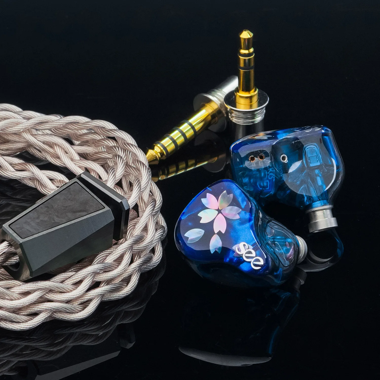 SeeAudio Neko 6BA 인이어 모니터, EA CADMUS OCC 실버 도금 2 핀 0.78 케이블 포함, 6 개의 밸런스드 아마추어 드라이버 IEM, 3.5mm + 4.4mm