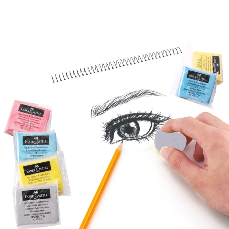Faber - Castell Premium Soft Kneadable Eraser, Perfect for Art Painting, Design & Plasticine Stat - Ultra - Plastic Sketch Tool 5