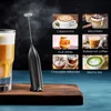 Electric Milk Frother Hand Blender Portable Mini Handheld Fast Foamer Coffee Cappuccino Whisk Mixer Food Blender with Stand 1