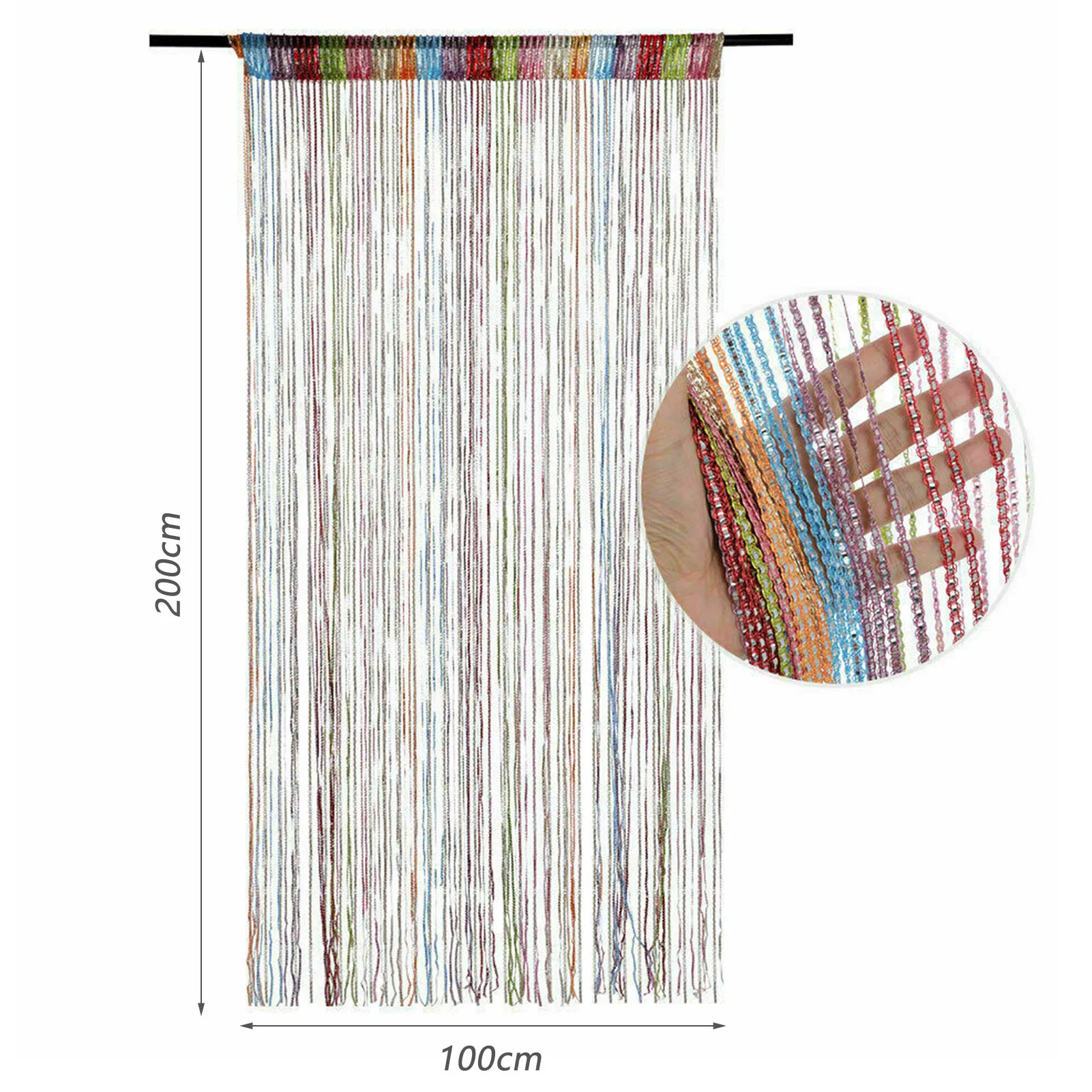 Door String Curtains Fringe Room Divider for Living Room Decoration