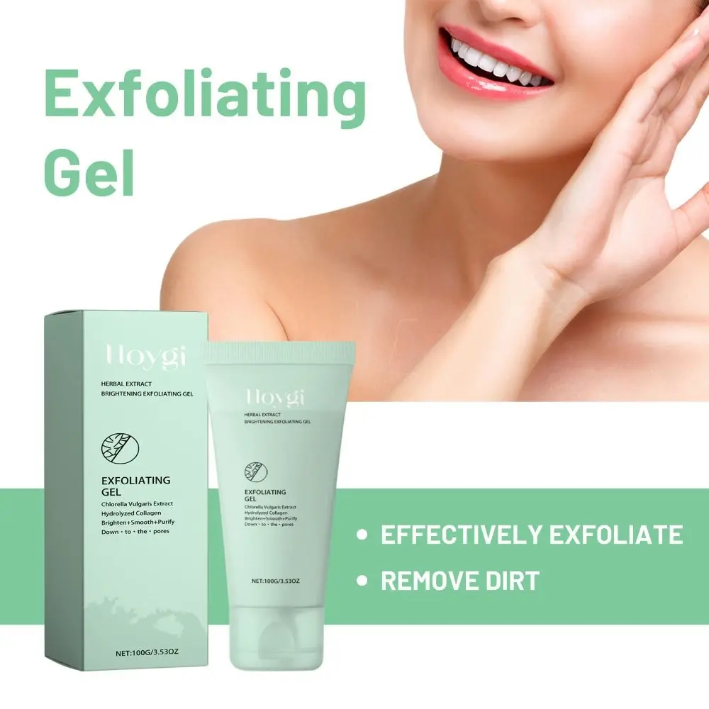 New Gentle Exfoliating Gel Brightens Skin Shrink Pores Skin Gel Removing Dead Moisturizing Facial Scrub for Men and Women