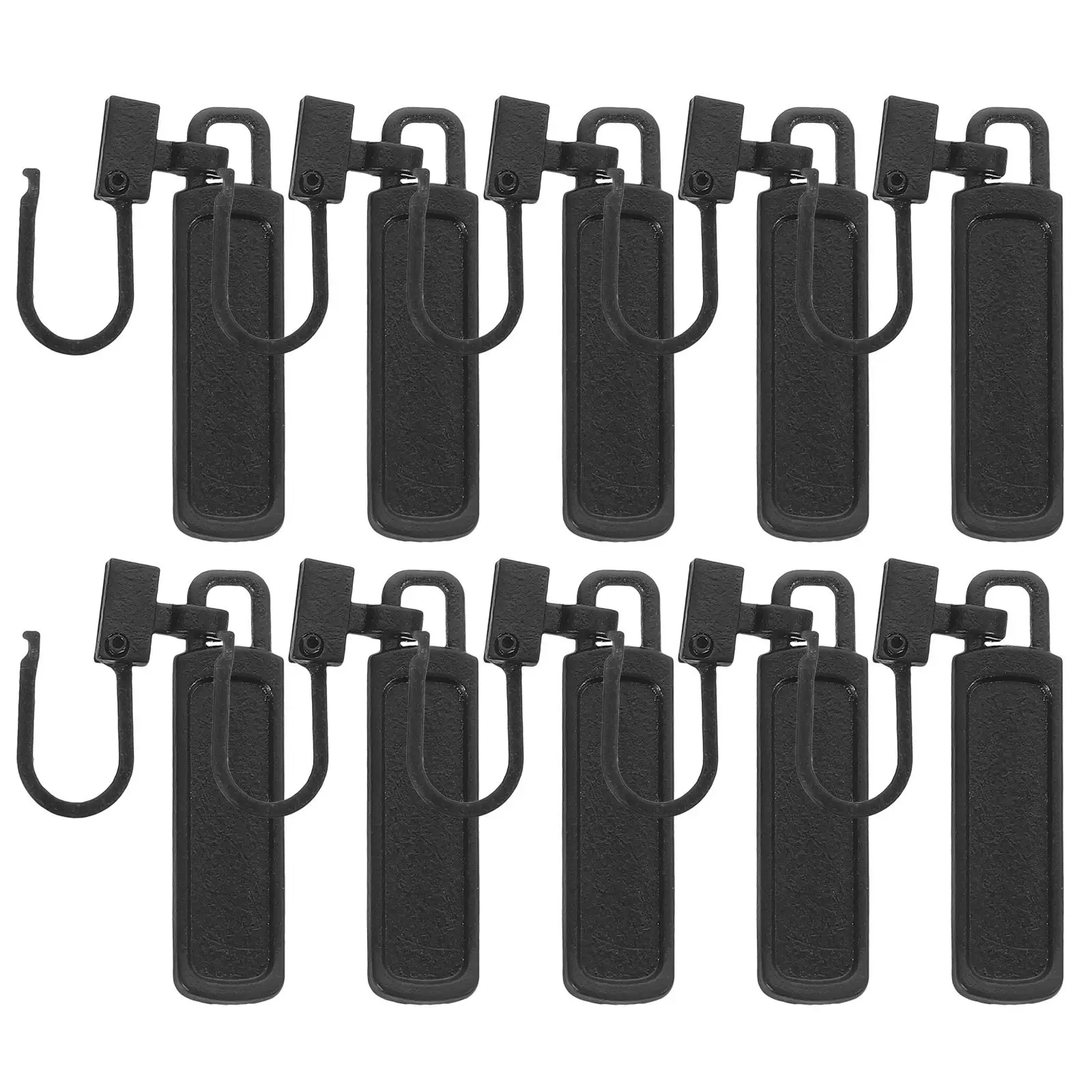 10Pcs 금속 지퍼 손잡이 탈부착 가능 교체 슬라이더 수리 키트 (옷, 재킷, 배낭, 신발 지퍼 손잡이 교체용)