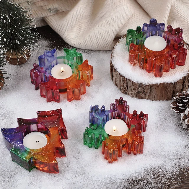 Candle Silicone Mold Christmas Snowflake Candle  Christmas Fondant Silicone  Mold - Candle Molds - Aliexpress