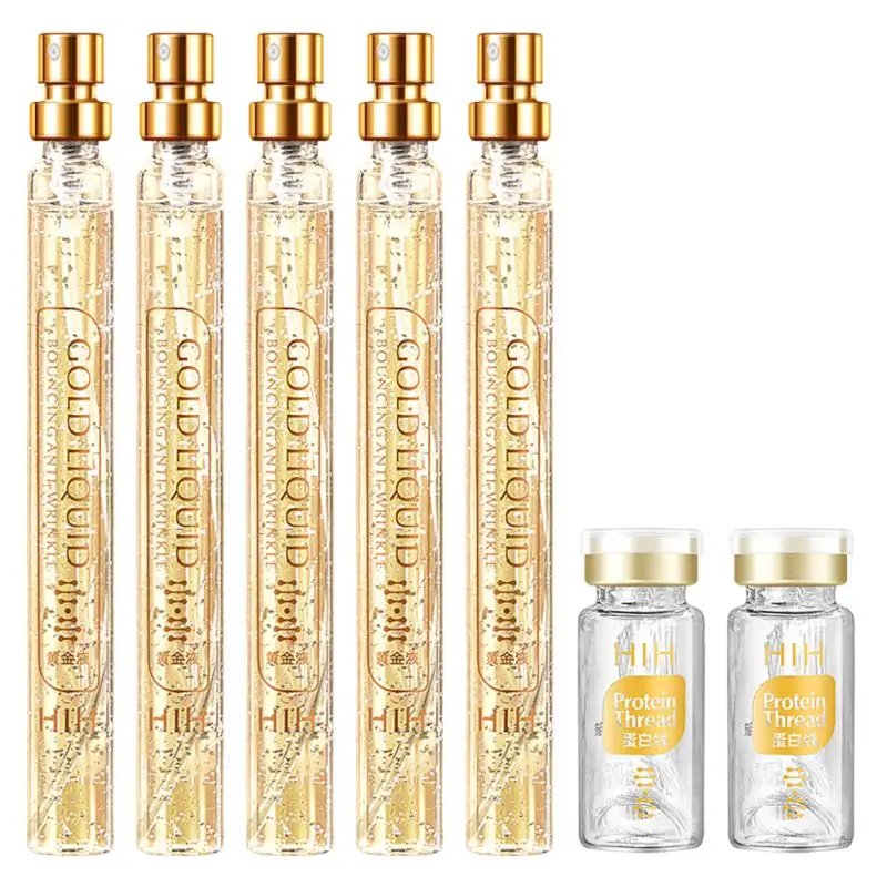 Anti-aging Gold Protein Line Face Filler Skin Care Collagen Protein Thread Whitening Firming Anti Wrinkle Serum Korean Cosmetic