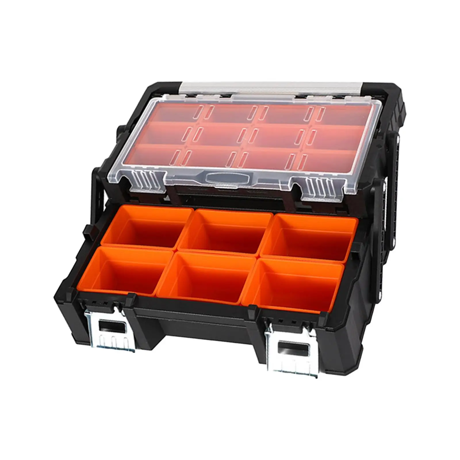 Tool Organizer Aluminum Alloy Handle Screw Component Storage Box Hardware Tool Case for Hiking Office Camping Outside Fishing