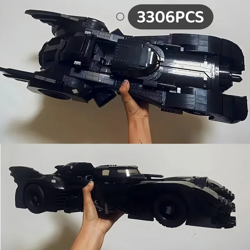 D3005 Bausteine Super-Auto-Modell Rollender Batmobil 76139 Bausteine Spielzeug Geburtstags- und Weihnachtsgeschenk