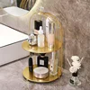 Metal Bird Cage Makeup Organizer Cosmetic Organiser Cosmetic Storage Shelf Bathroom Tabletop Toilet Vanity Organiser Makeup Box 5