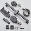 New Design Gun Grey Bathroom Shower System Set Piano Keys Brass LED Digital Shower Faucet Bath Hot and Cold Mixer Shower Tap Set 6