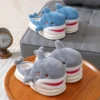 Mo Dou Cute Cartoon Shark Slippers for Women Winter Autumn Home Slippers for Men Non Slip Warm Plush Slippers for Unisex 2